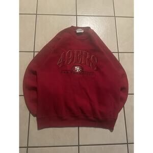 Vintage 90s San Francisco 49ers Sweater Mens Large Chalk Line Red NFL Crewneck